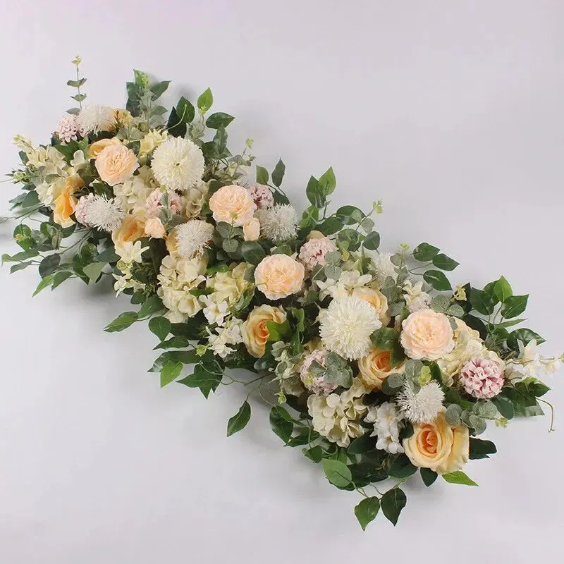 100cm Rose Artificial Flower Row for Wedding Decor