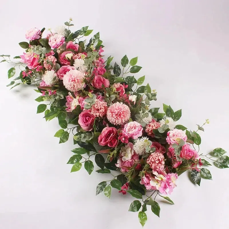 100cm Rose Artificial Flower Row for Wedding Decor