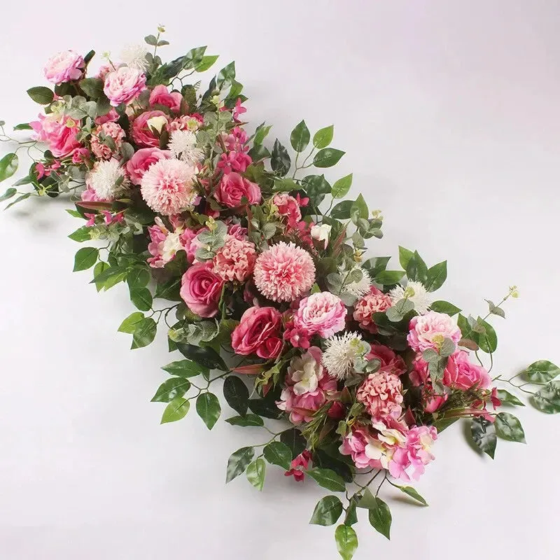 100cm Rose Artificial Flower Row for Wedding Decor