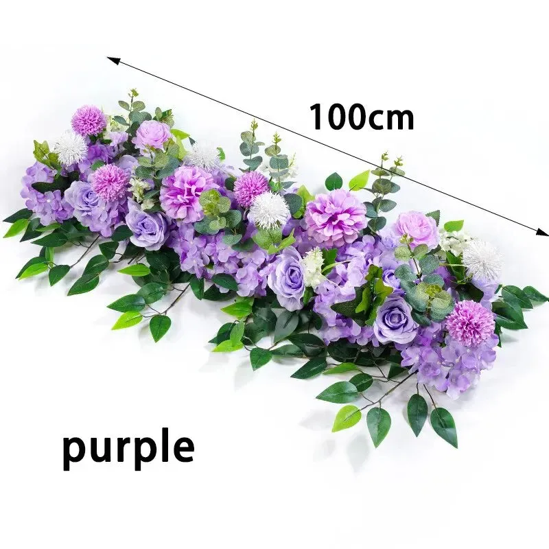 100cm Rose Artificial Flower Row for Wedding Decor