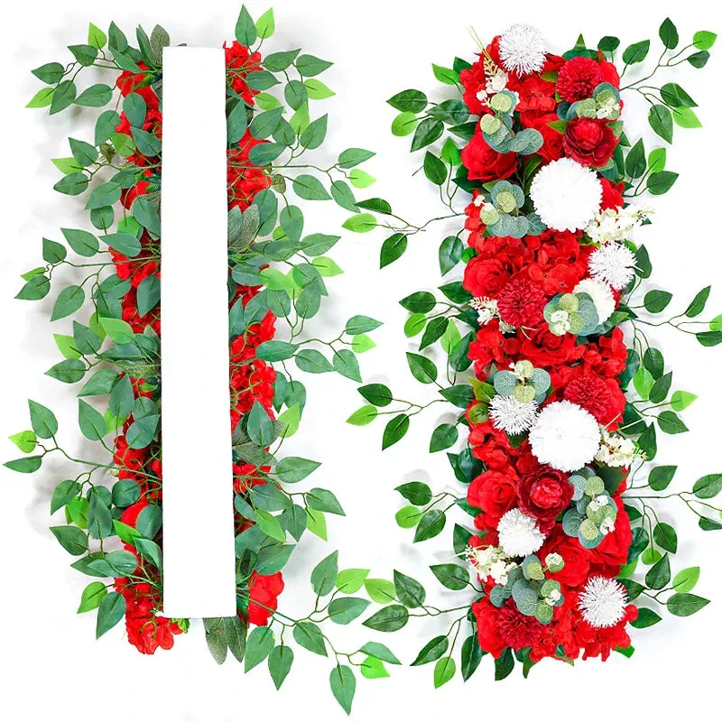 100cm Rose Artificial Flower Row for Wedding Decor