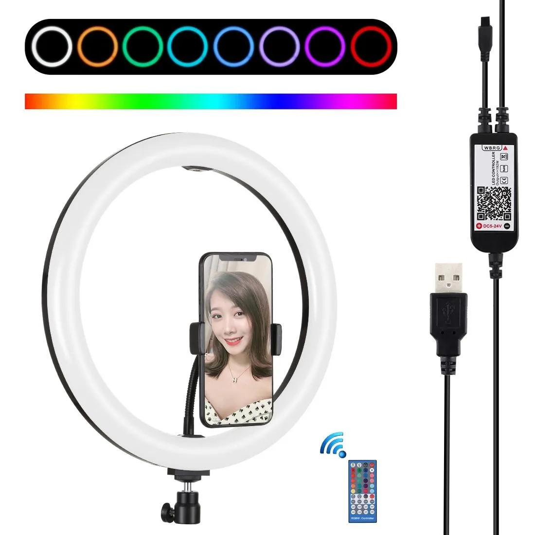 11.8 Dual-temp Led Ring Light with Tripod & Remote
