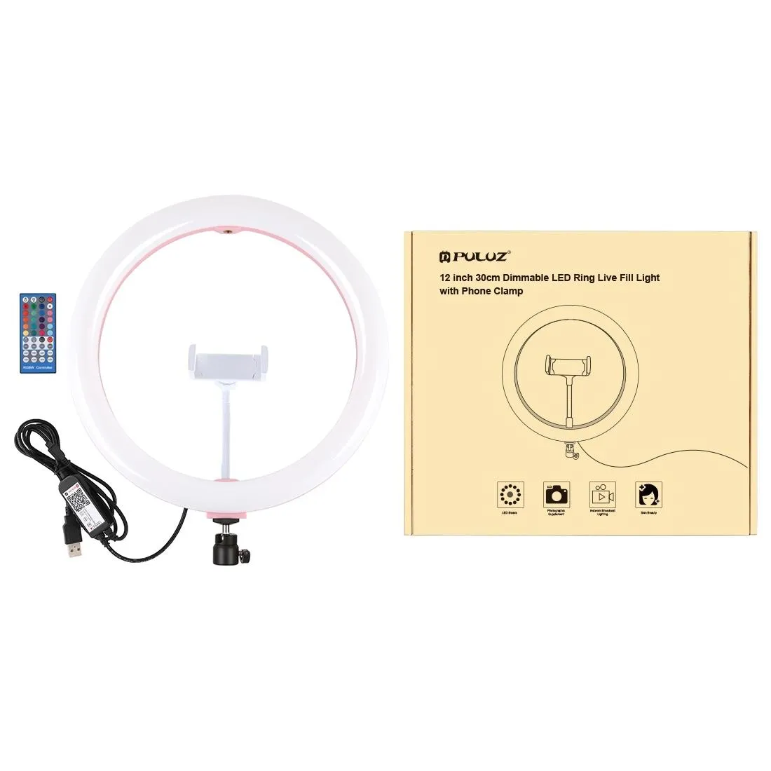 11.8 Dual-temp Led Ring Light with Tripod & Remote