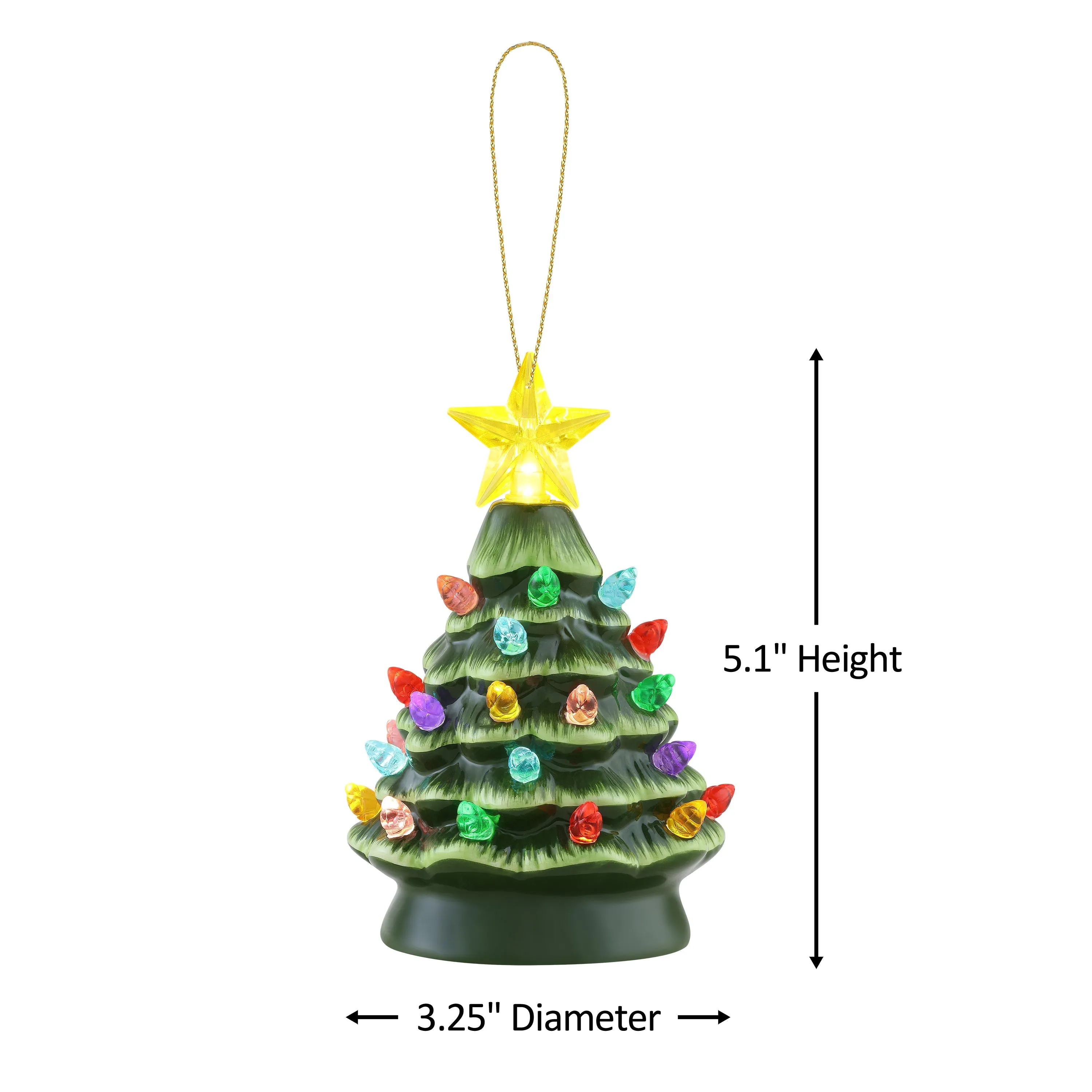 5 in. Nostalgic Ceramic Tree - Green