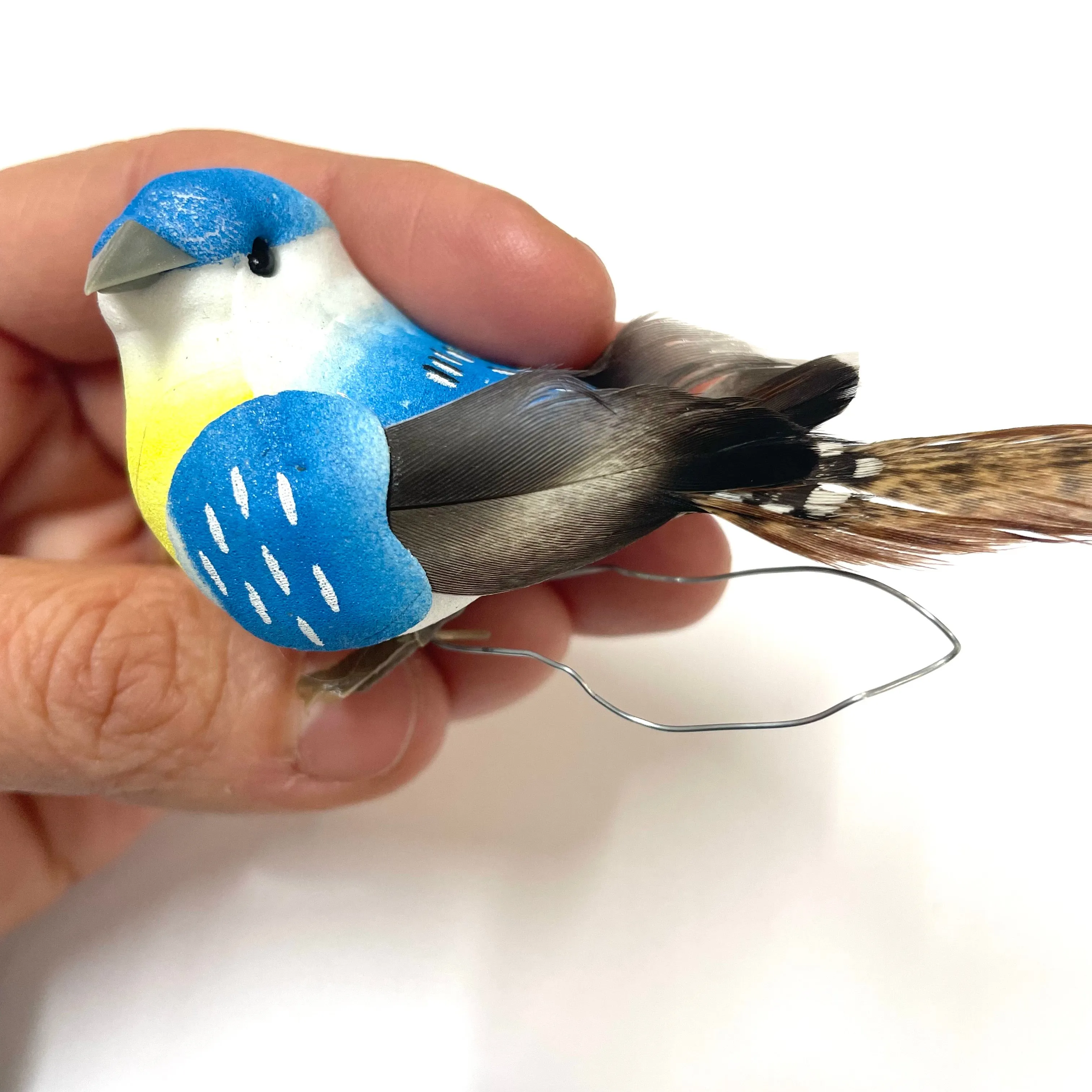 Artificial Realistic Decorative Colourful Foam Feather Birds x 6pcs (Style 4)