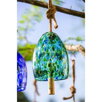 Bell Chime - Art Glass Speckle (Turquoise)