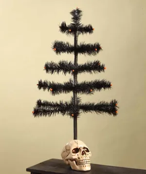 Black Feather Tree in Skull