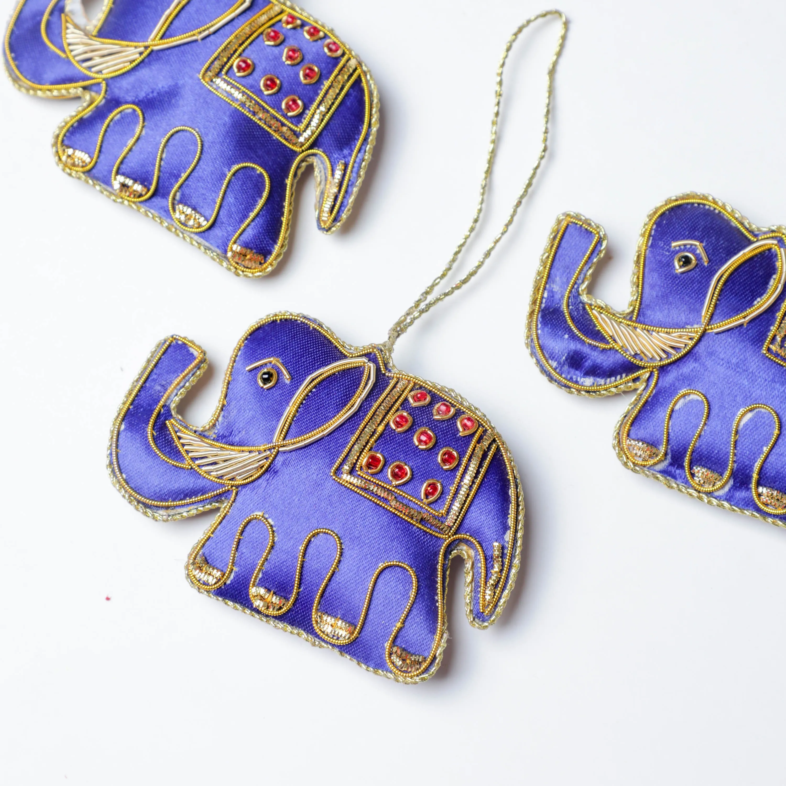 Blue Elephant Ornament