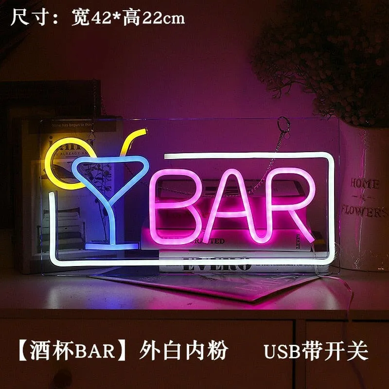 Bluetooth Neon RGB-LED Bar Sign