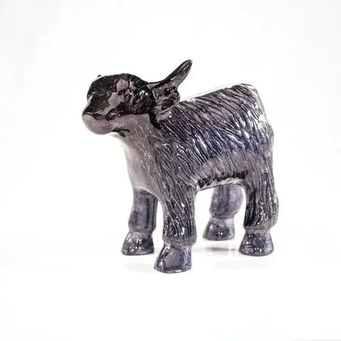 Brushed Black Highland Cow - Large