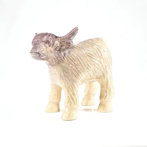 Brushed Grey/Silver  Highland Cow Large