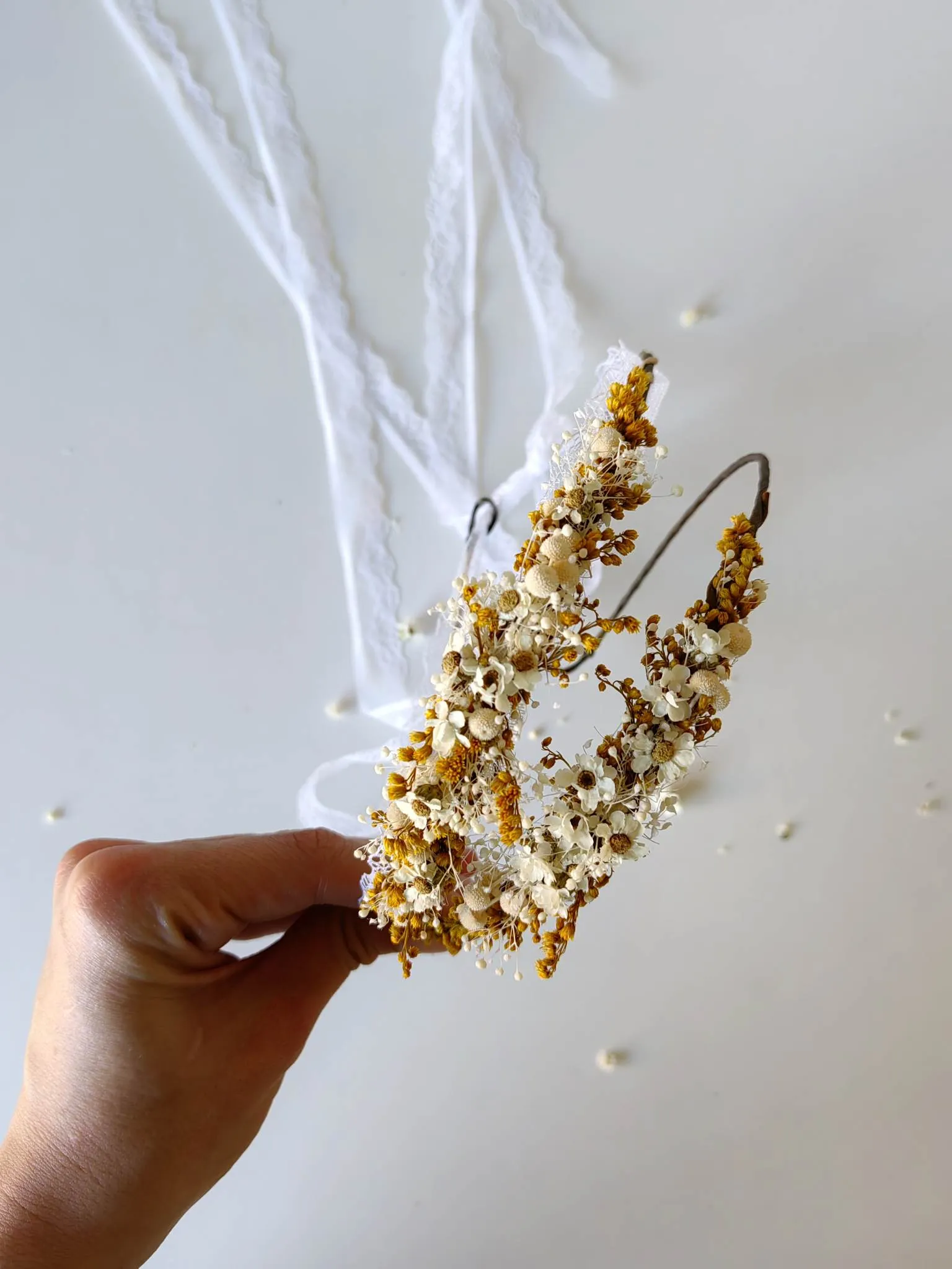 Delicate flower hair wreaths