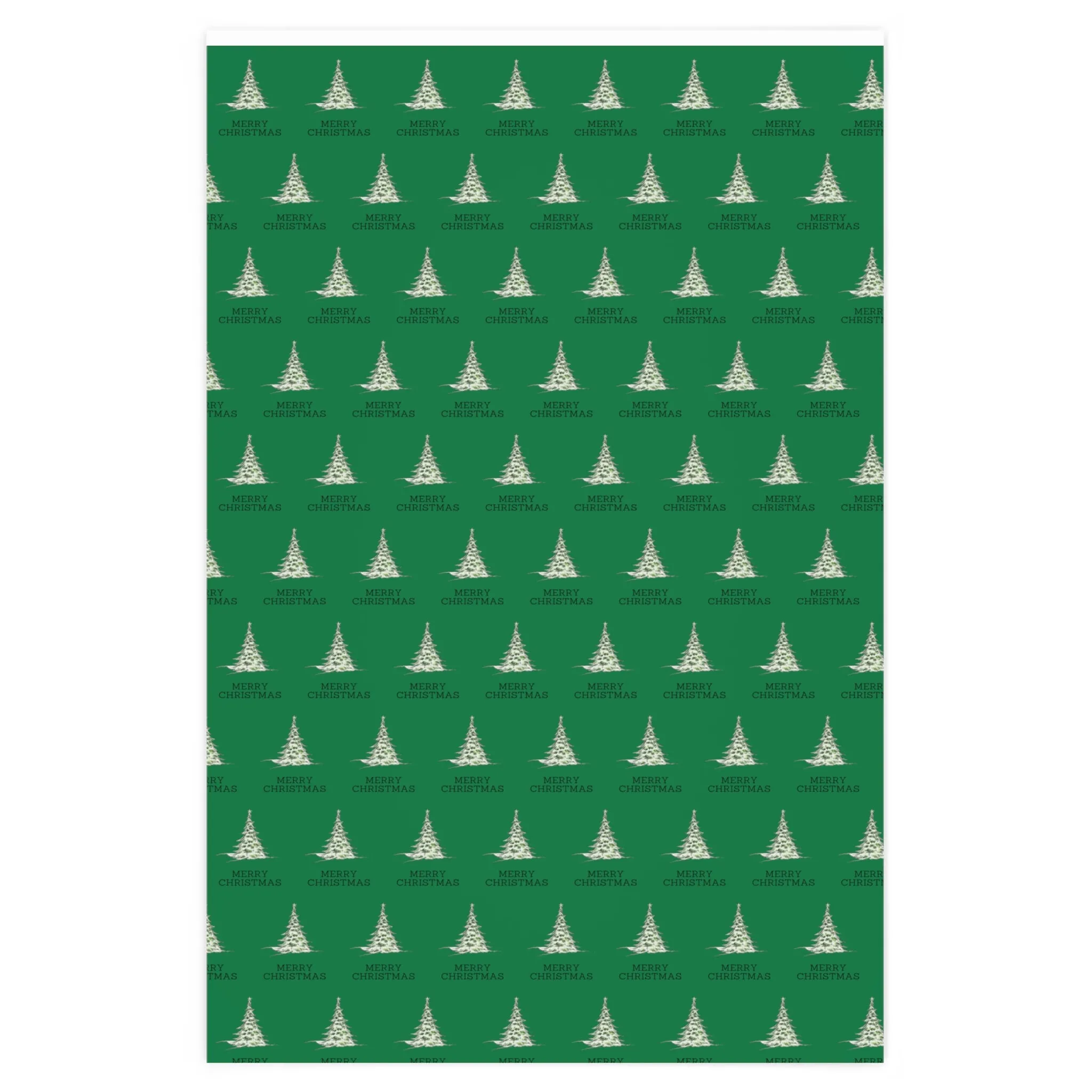 Evergreen Merry Christmas Wrapping Paper