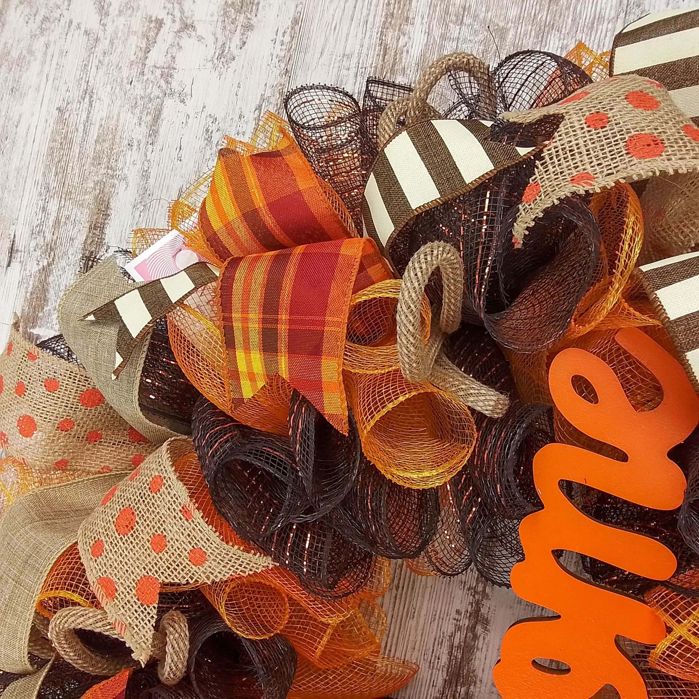 Fall Wreath for Front Door, Brown Autumn Wreaths : F3