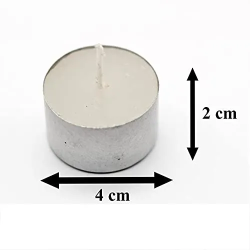 FIVON Long Burning Diwali Candles for Home Decor and Celebrations Festival Party Favors & More | Wax Candles Approx 9 Hour Burning Time | Home Decoration Smokeless Wax Candles Tealight - Set of 100