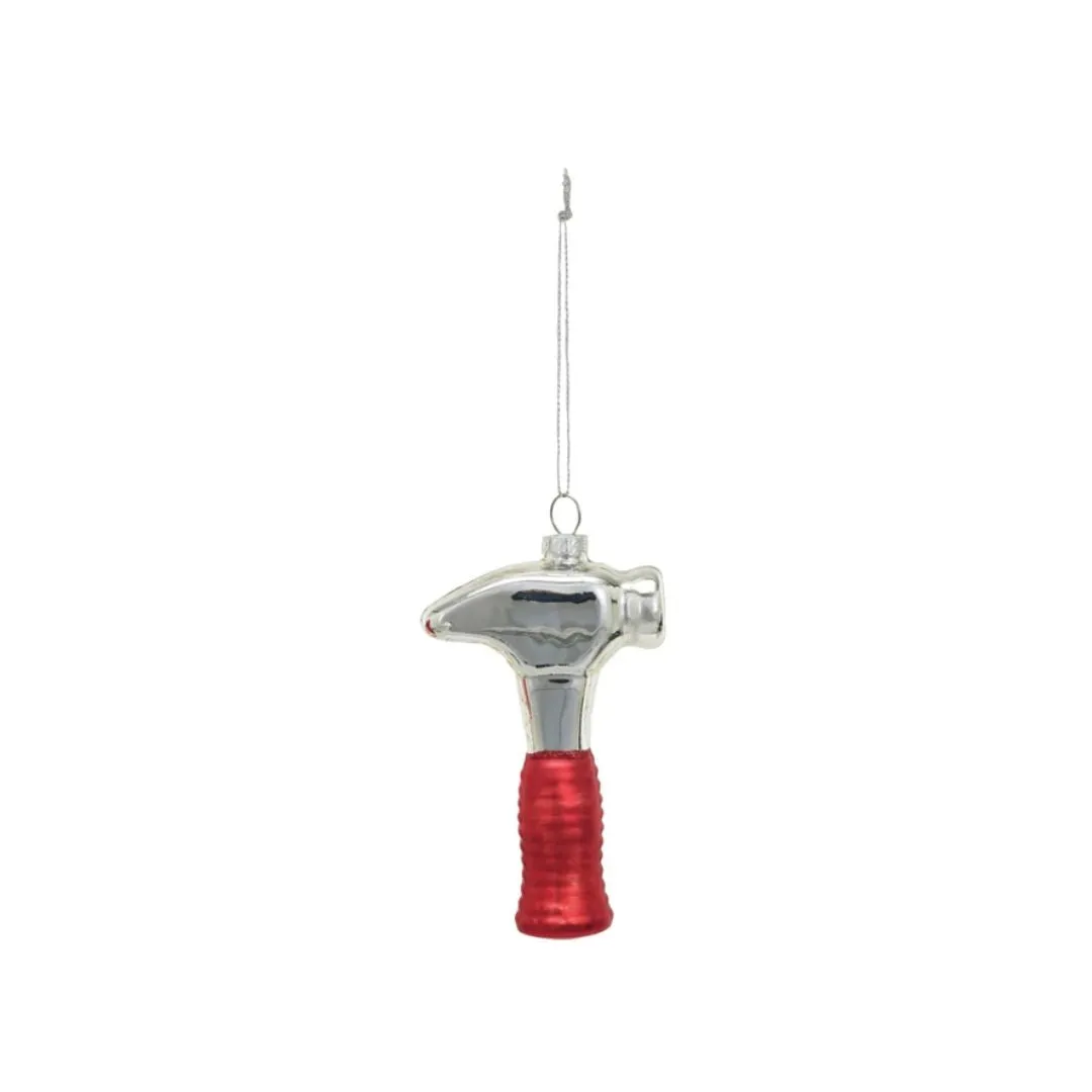 Glass Construction Tool Ornament