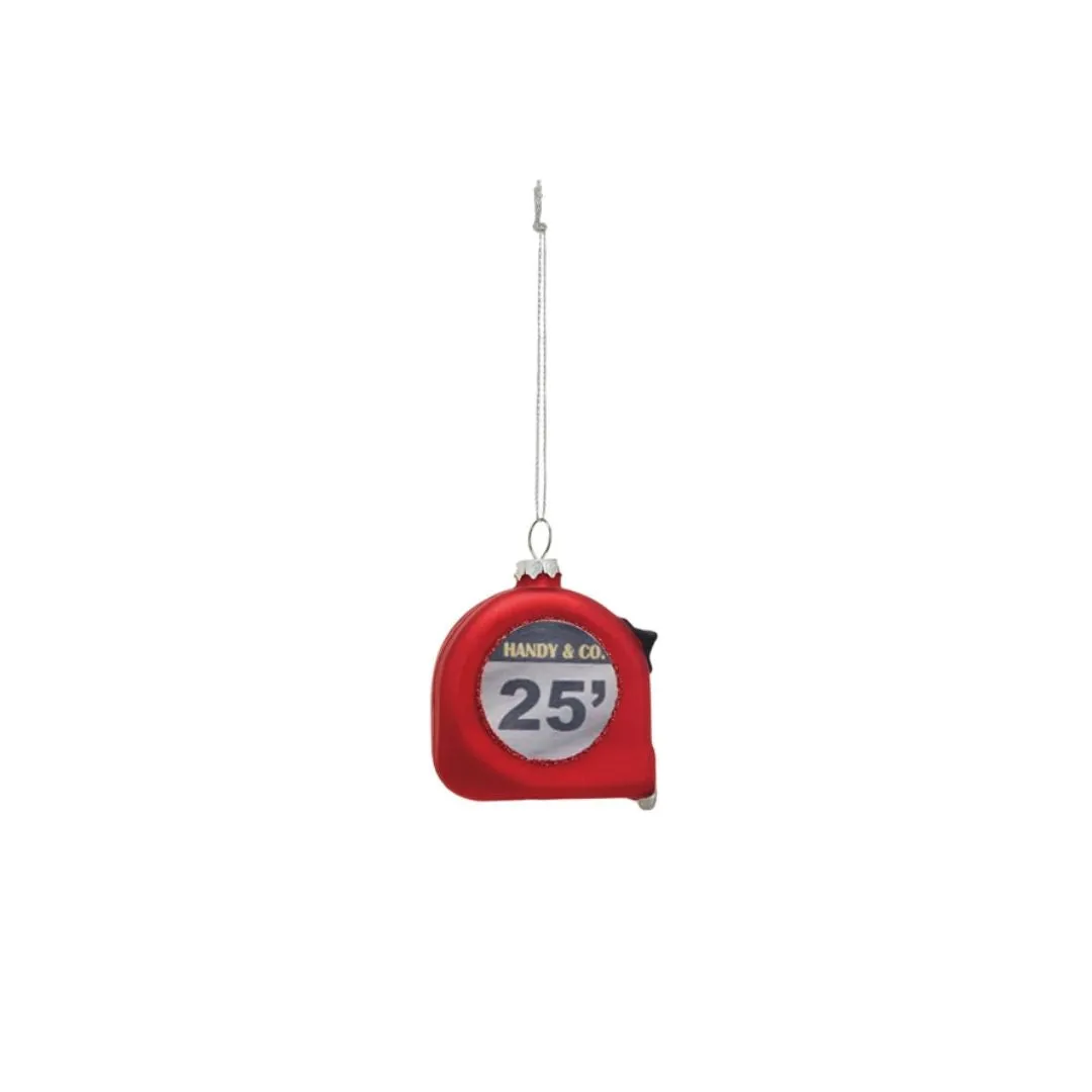 Glass Construction Tool Ornament