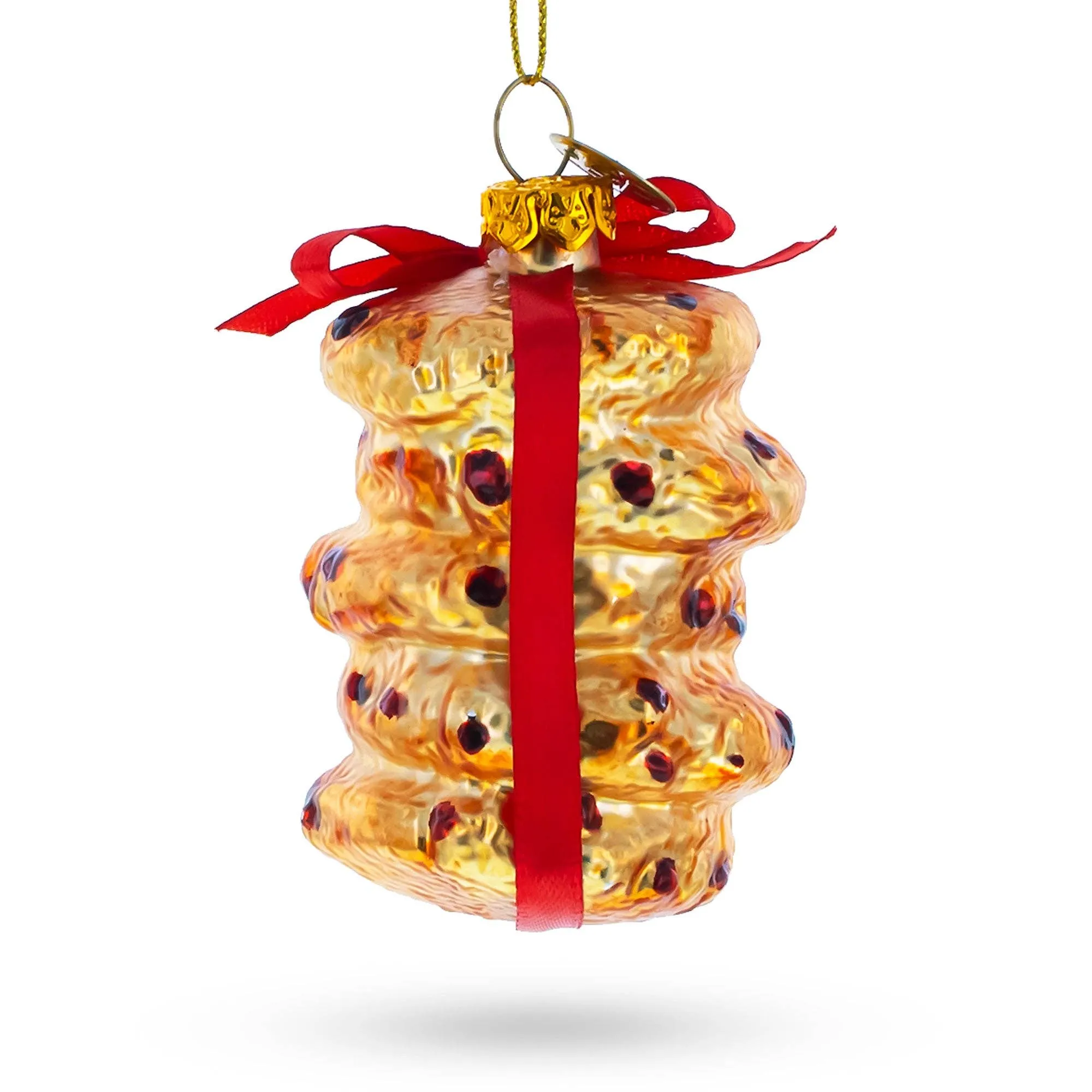 Glistening Cookies for Santa Glass Christmas Ornament