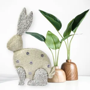 Good Hare Day Beaded Spring | Easter Table Decor in White