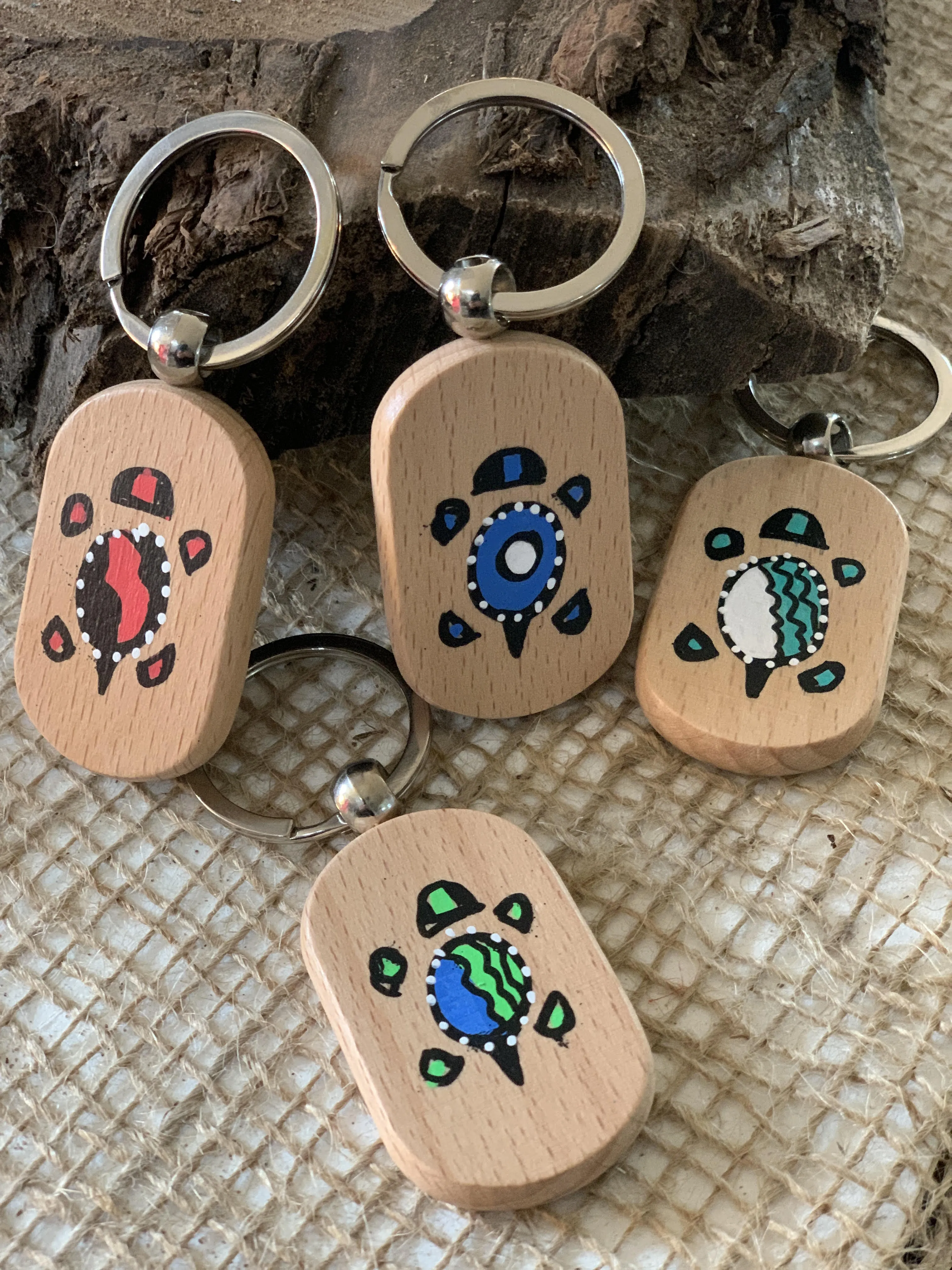Hand-Painted Keychains; By Nica