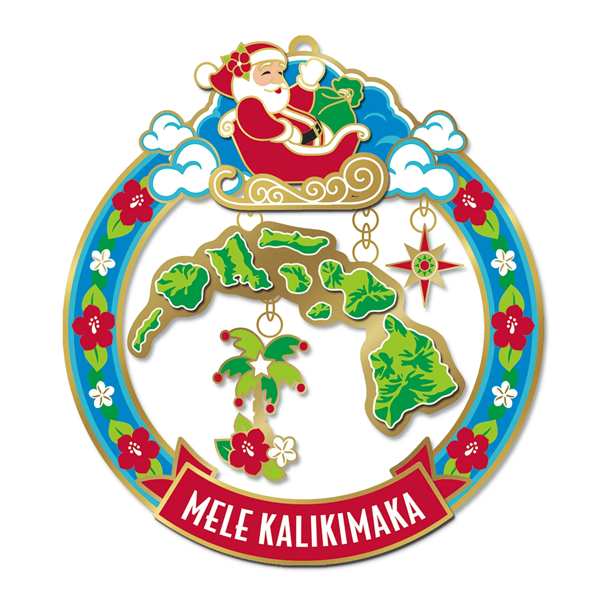 Island Treasures Metal Ornaments