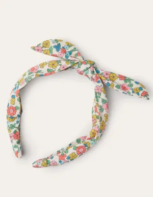 Knot Bow Headband-Ivory Vintage Flowerbed