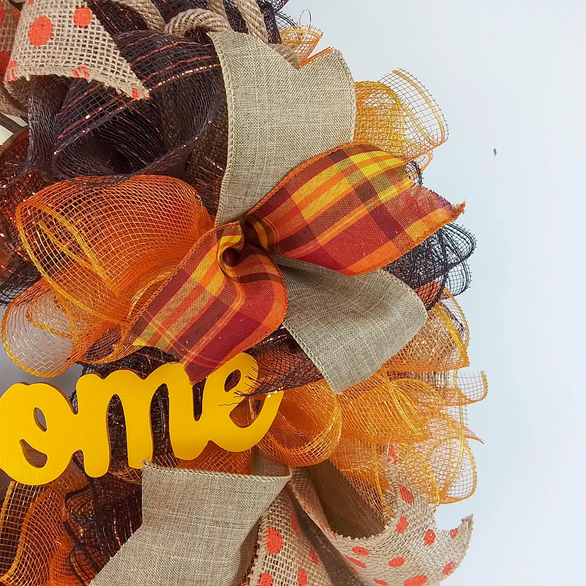 Mustard Yellow Fall Wreath, Fall Front Door Wreath : F3