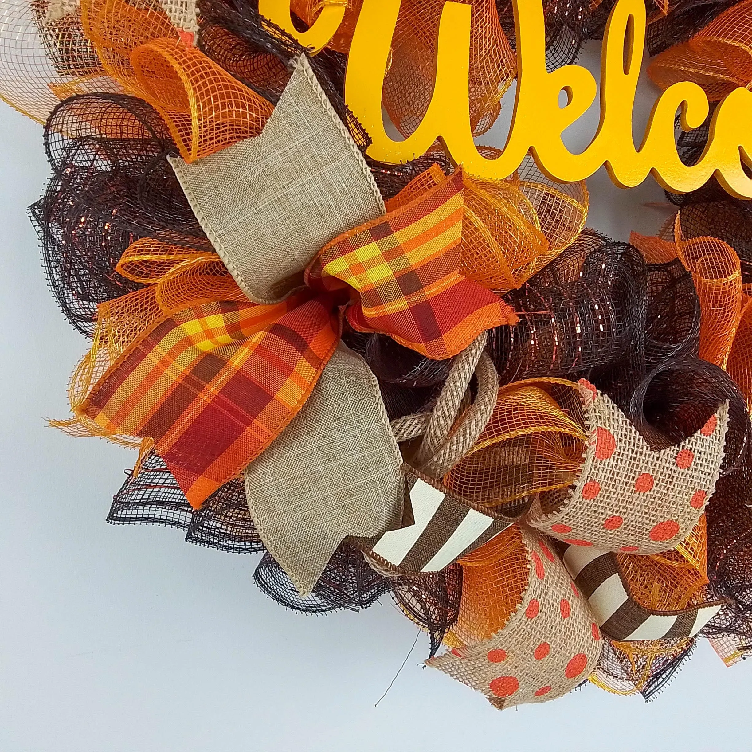 Mustard Yellow Fall Wreath, Fall Front Door Wreath : F3