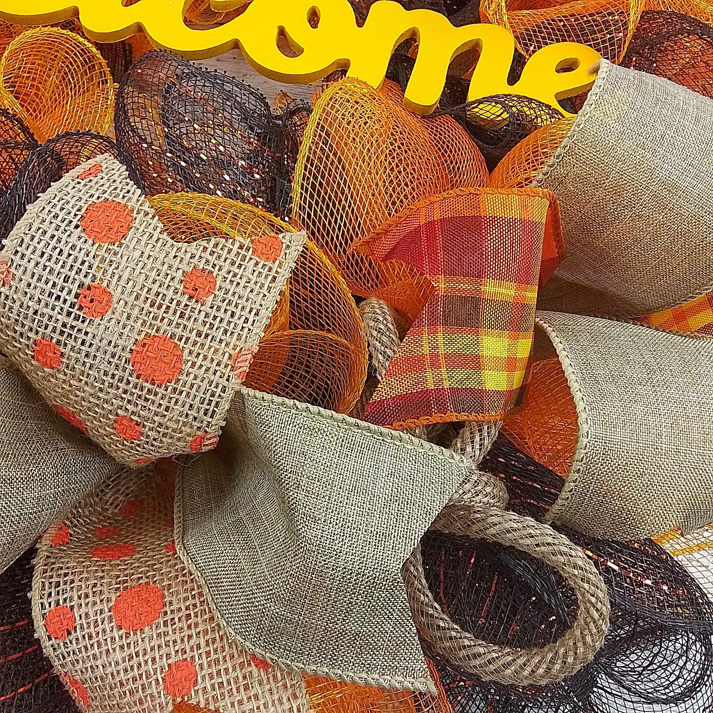 Mustard Yellow Fall Wreath, Fall Front Door Wreath : F3