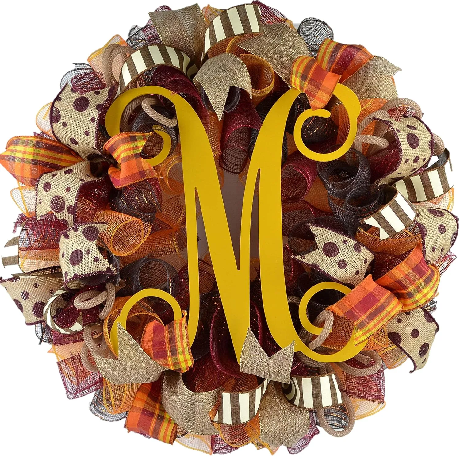 Mustard Yellow Fall Wreath, Fall Front Door Wreath : F3