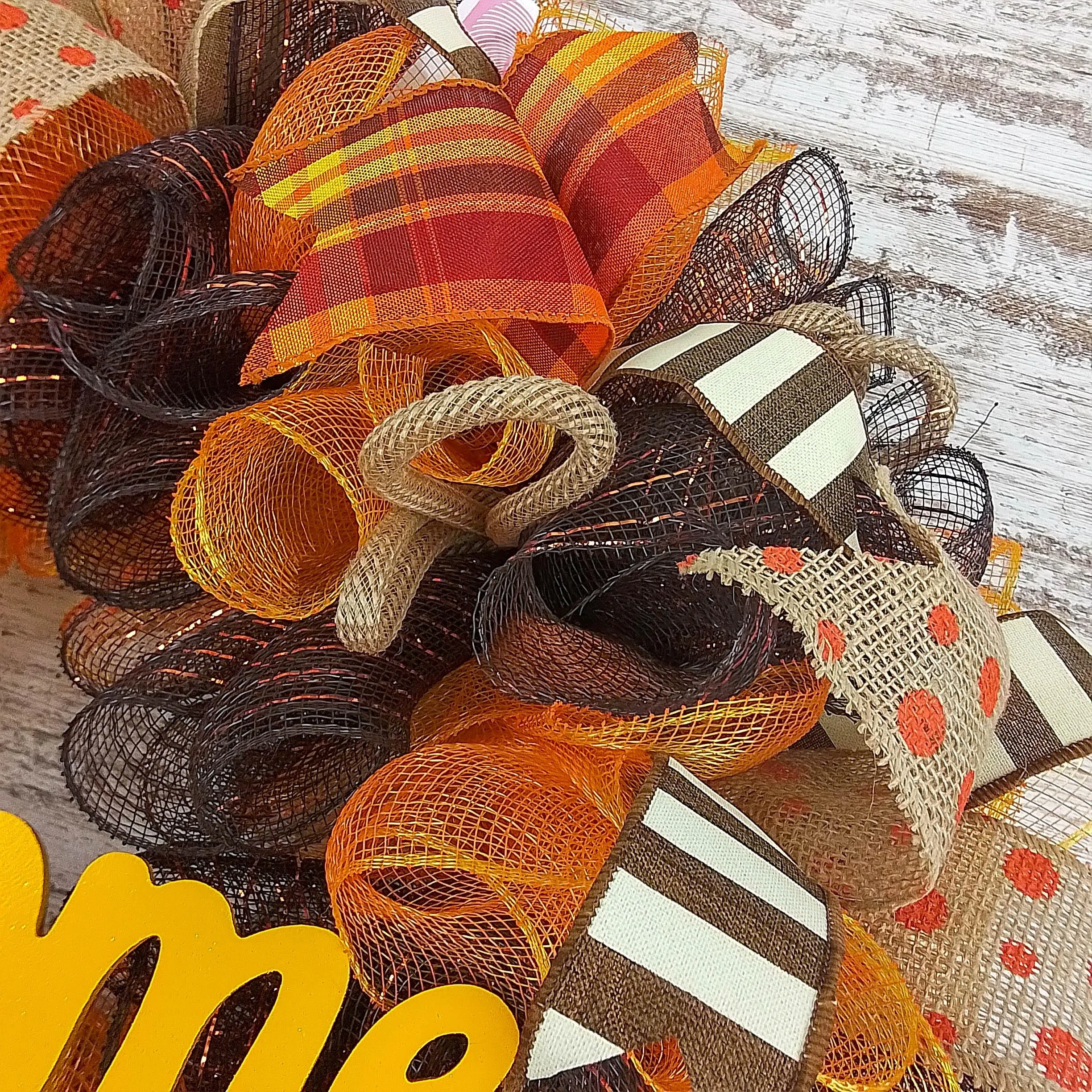 Mustard Yellow Fall Wreath, Fall Front Door Wreath : F3