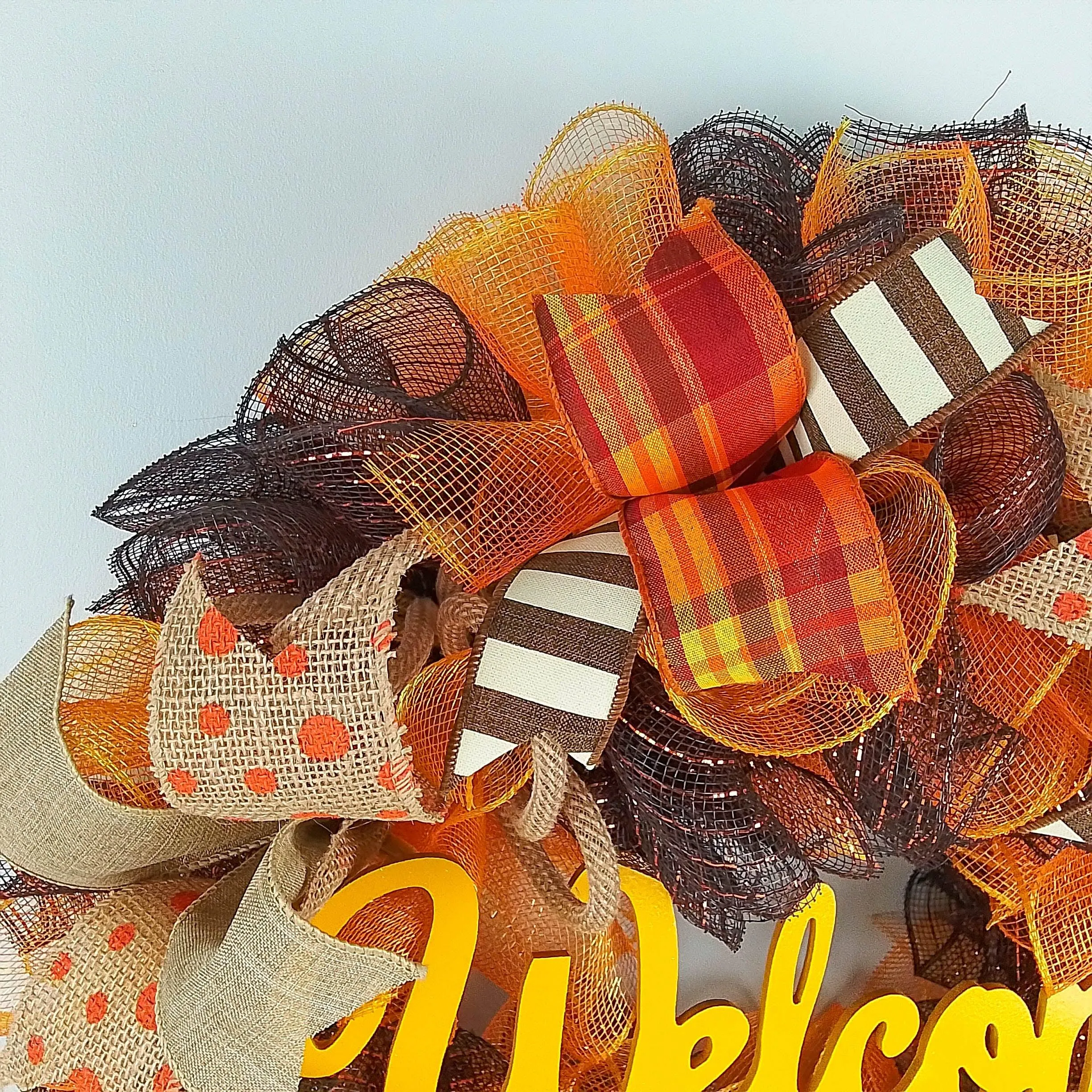 Mustard Yellow Fall Wreath, Fall Front Door Wreath : F3