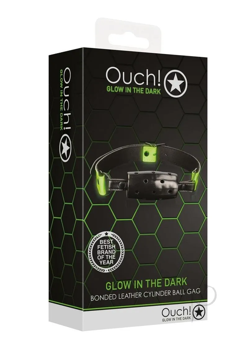 Glow-in-the-Dark Cylinder Gag - Enhanced Comfort Design