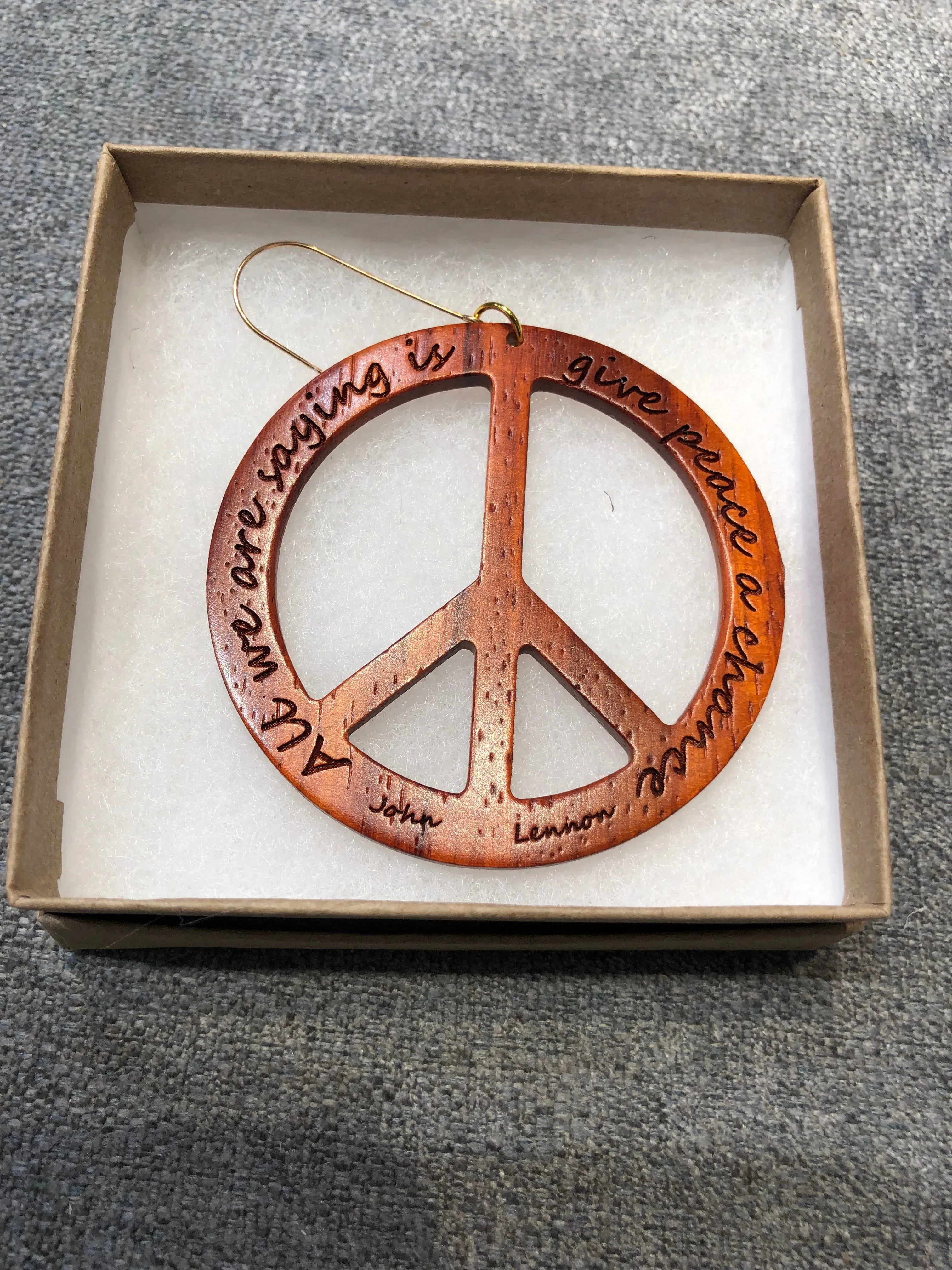 Peace Sign Christmas Ornament