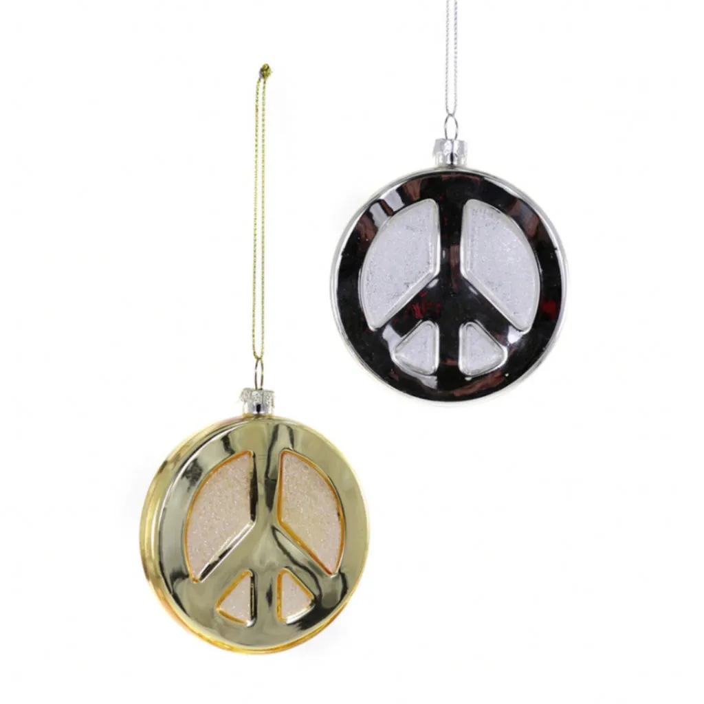 Peace Sign Ornament - 2 Colors