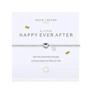 "Happy Ever After" Silver Bracelet with Crystal Heart Charm (Pack of 1)