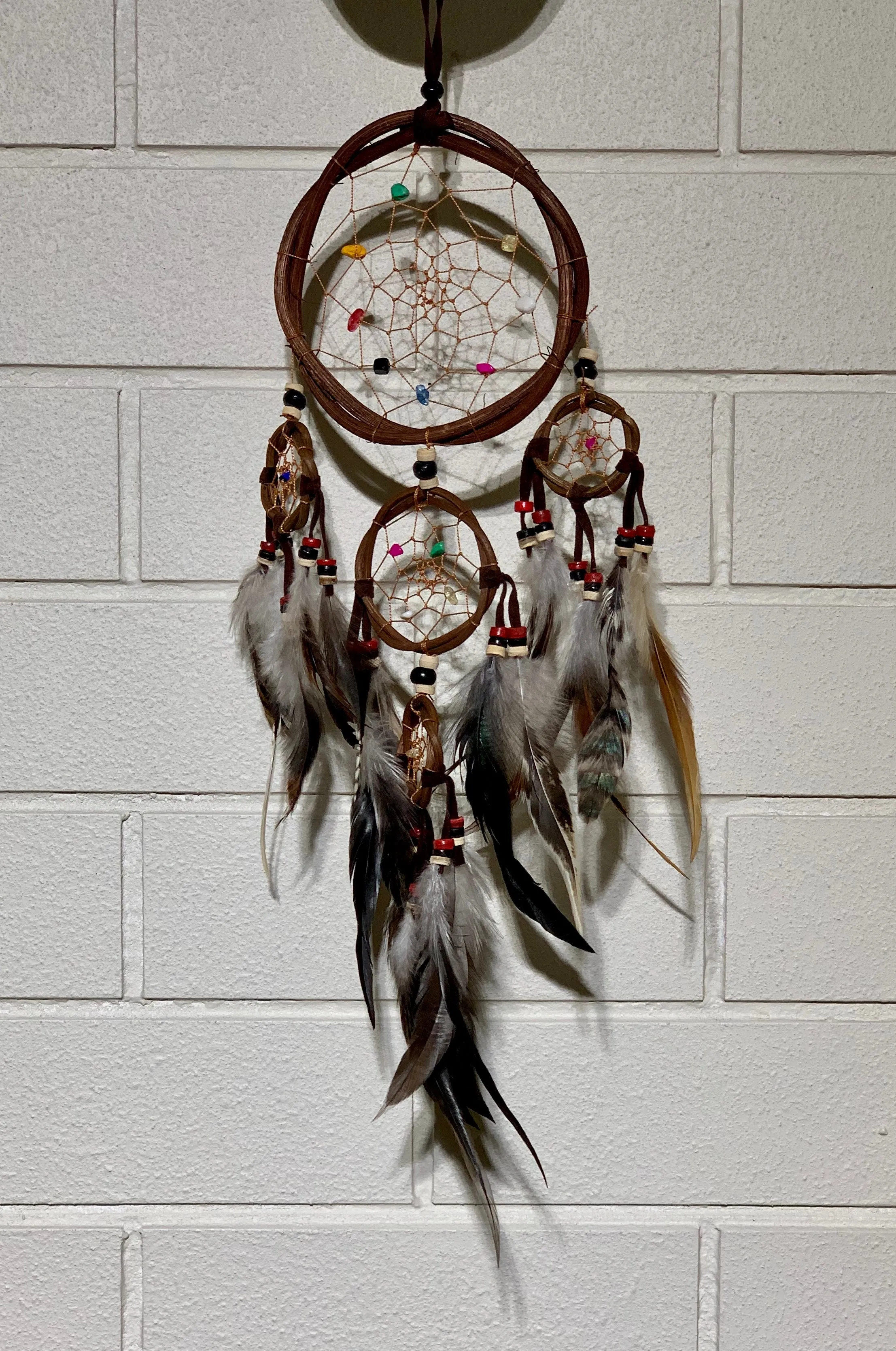 Small Wooden Gem Dreamcatcher