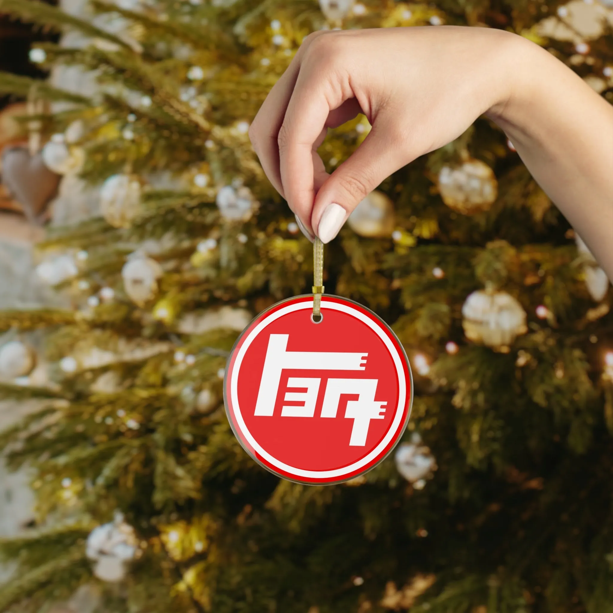 TEQ Logo Glass Christmas Ornament - Reefmonkey