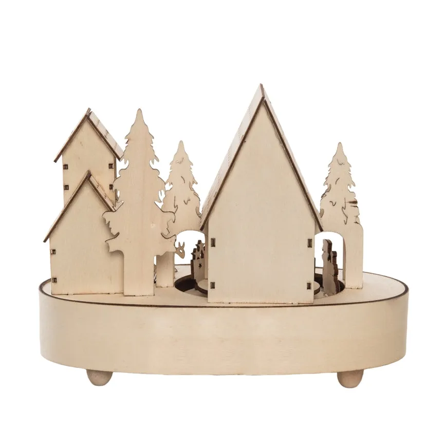 Wood Laser Cut Lodge Motion Music