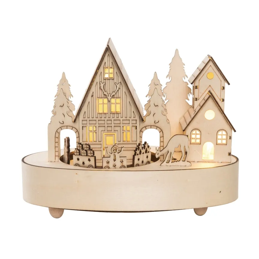 Wood Laser Cut Lodge Motion Music